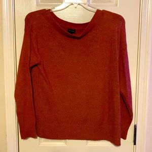 Scooped neck fall sweater